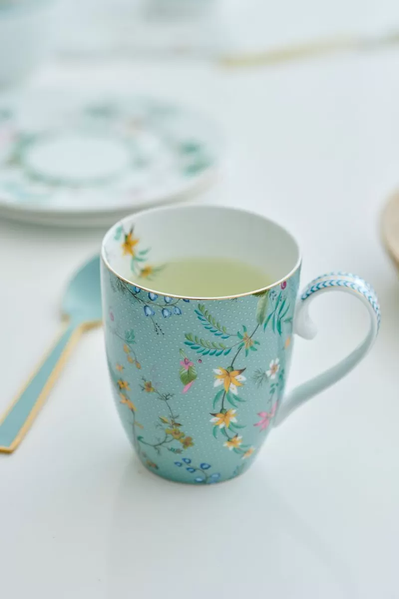 Pip Studio Tasse De Grande Taille A Fleurs Jolie En Coloris Bleu Outlet