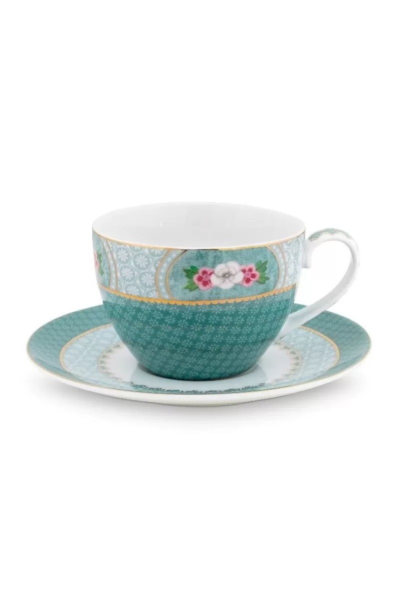 Pip Studio Tasse Et Soucoupe A Cappuccino Blushing Birds En Coloris Bleu Cheap
