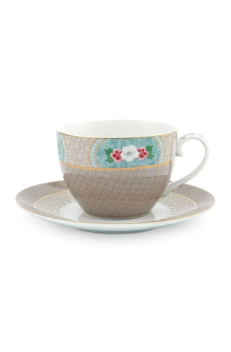 Pip Studio Tasse Et Soucoupe A Cappuccino Blushing Birds En Coloris Kaki Online