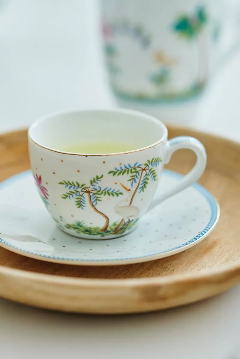 Pip Studio Tasse Et Soucoupe A Expresso A Pois Jolie En Coloris Dore Blanc Discount