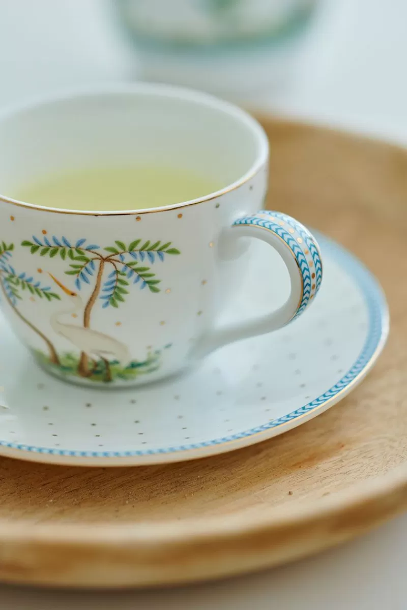 Pip Studio Tasse Et Soucoupe A Expresso A Pois Jolie En Coloris Dore Blanc Discount