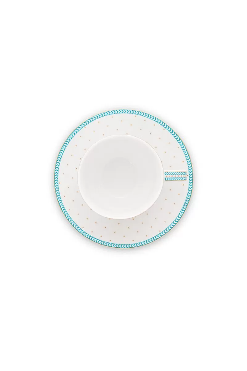 Pip Studio Tasse Et Soucoupe A Expresso A Pois Jolie En Coloris Dore Blanc Discount