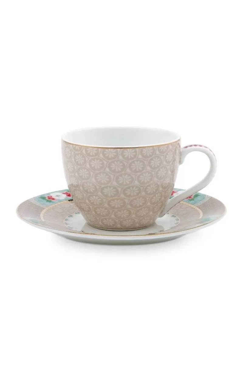 Pip Studio Tasse Et Soucoupe A Expresso Blushing Birds En Coloris Kaki Outlet