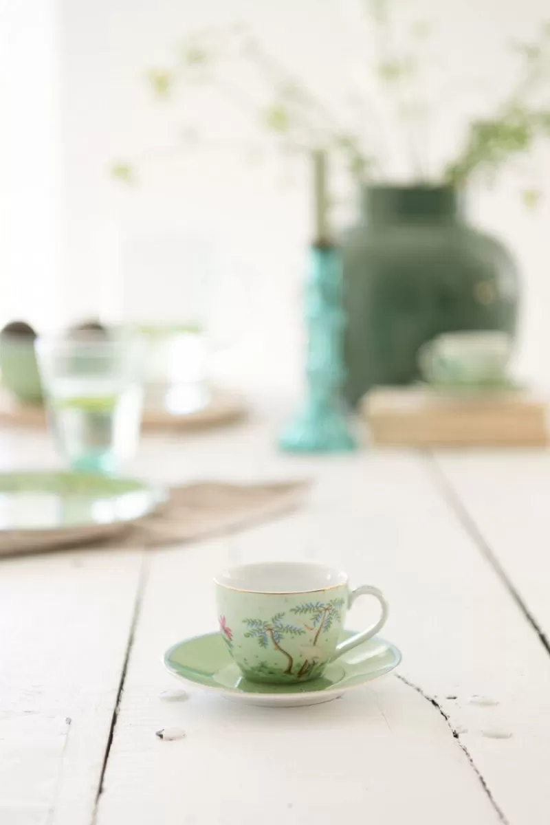 Pip Studio Tasse Et Soucoupe A Expresso Jolie En Coloris Vert Cheap
