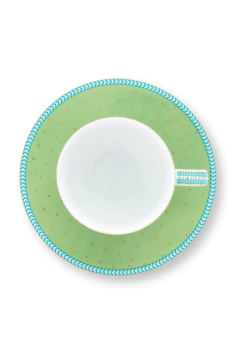 Pip Studio Tasse Et Soucoupe A Expresso Jolie En Coloris Vert Cheap
