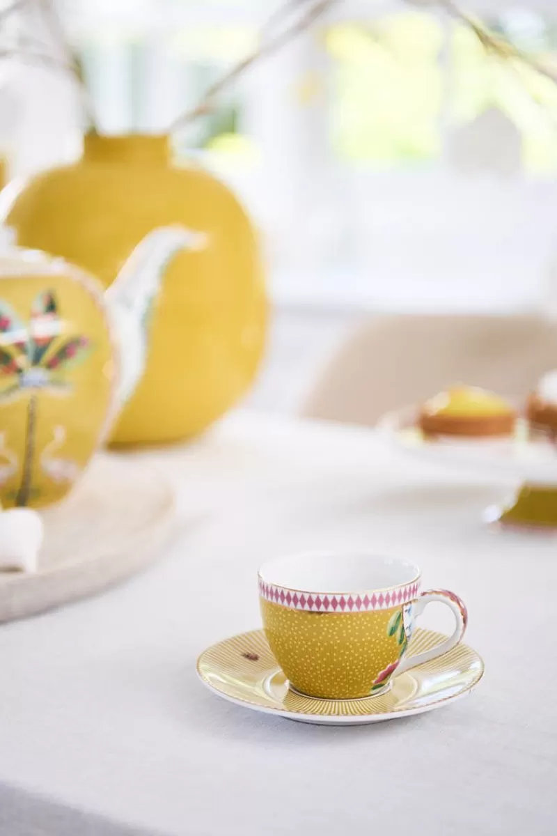 Pip Studio Tasse Et Soucoupe A Expresso La Majorelle En Coloris Jaune Online