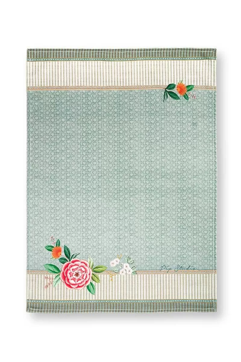 Pip Studio Torchon De Cuisine Blushing Birds En Coloris Bleu Flash Sale