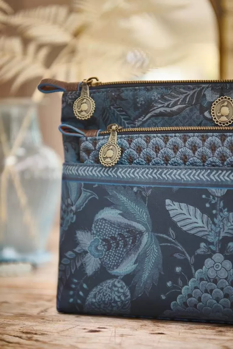 Pip Studio Trousse A Cosmetiques Combi Kyoto Festival En Coloris Bleu Discount