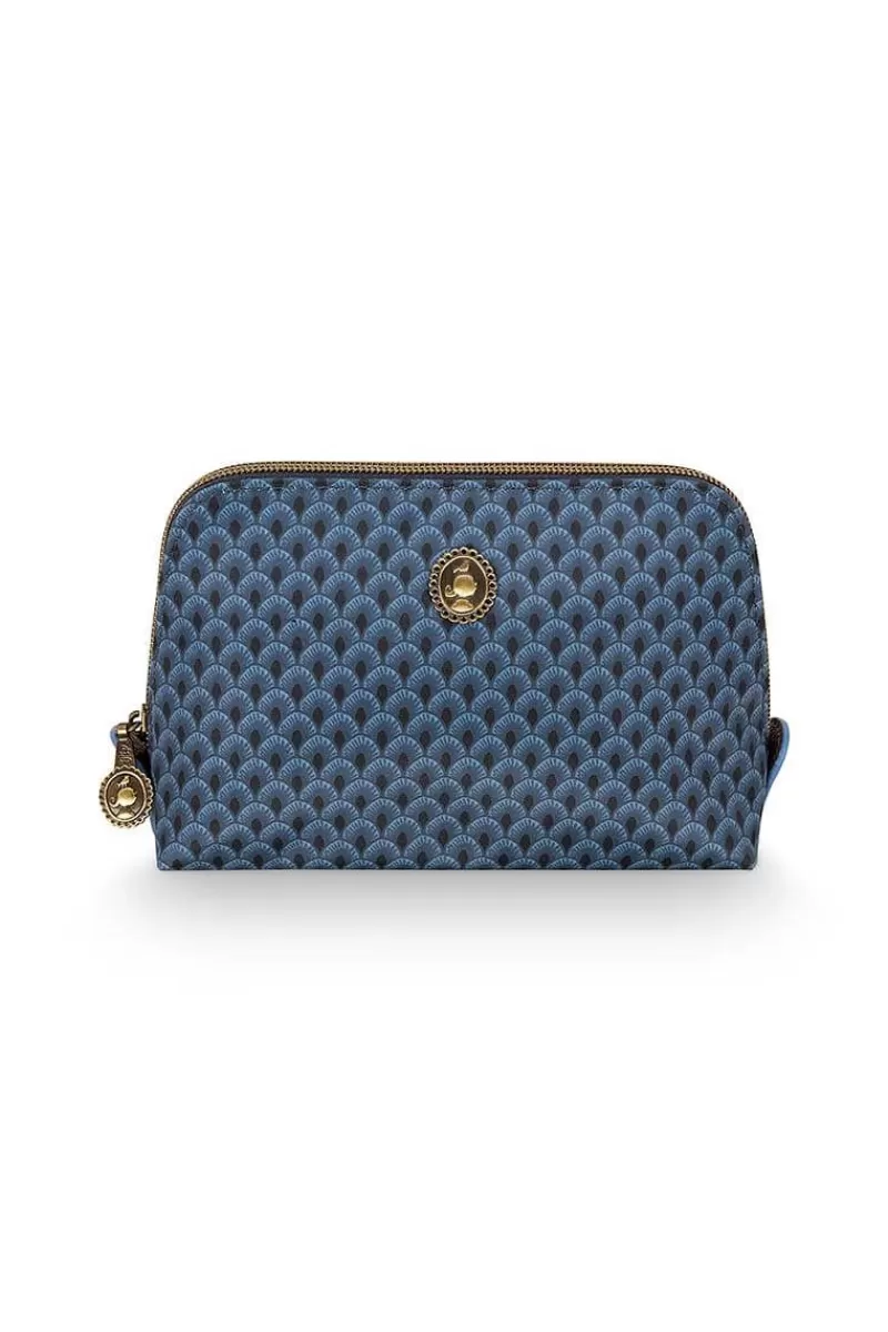 Pip Studio Trousse A Cosmetiques Triangulaire De Petite Taille Suki En Coloris Bleu Cheap