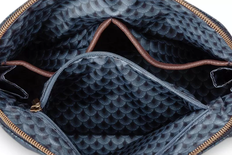 Pip Studio Trousse A Cosmetiques Triangulaire De Taille Moyenne Kyoto Festival En Coloris Bleu Flash Sale