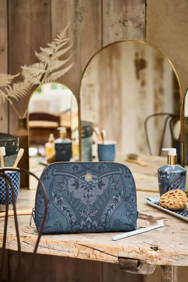 Pip Studio Trousse A Cosmetiques Triangulaire De Taille Moyenne Kyoto Festival En Coloris Bleu Flash Sale