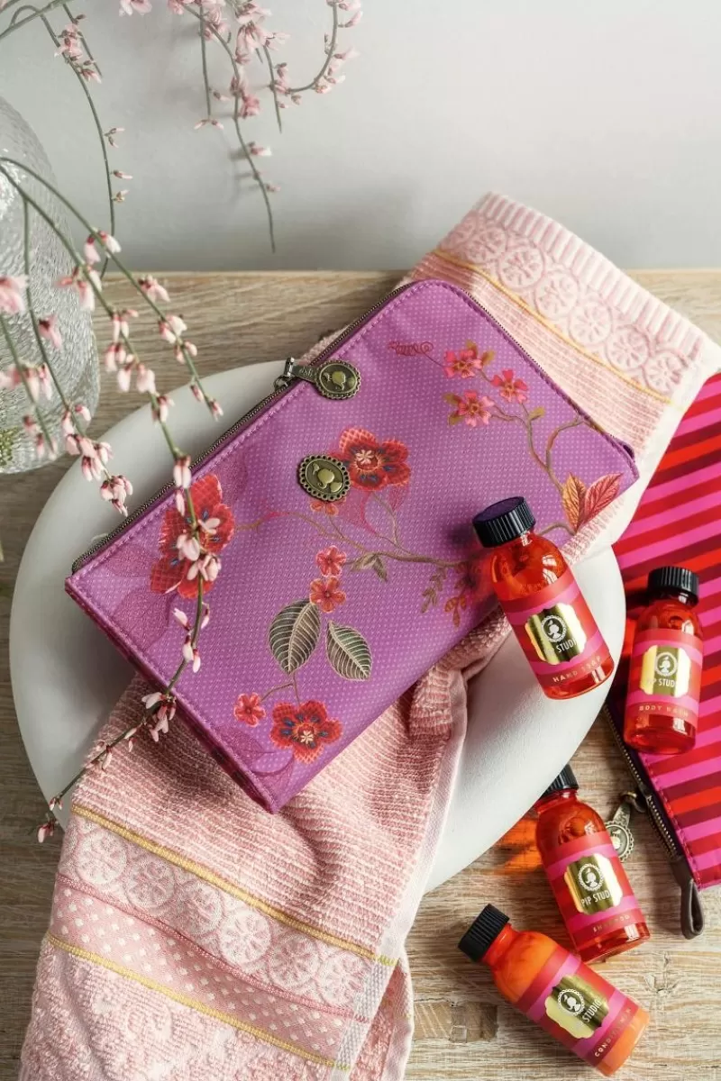 Pip Studio Trousse A Cosmetiques Zippee Kawai Flower En Coloris Fuchsia Best