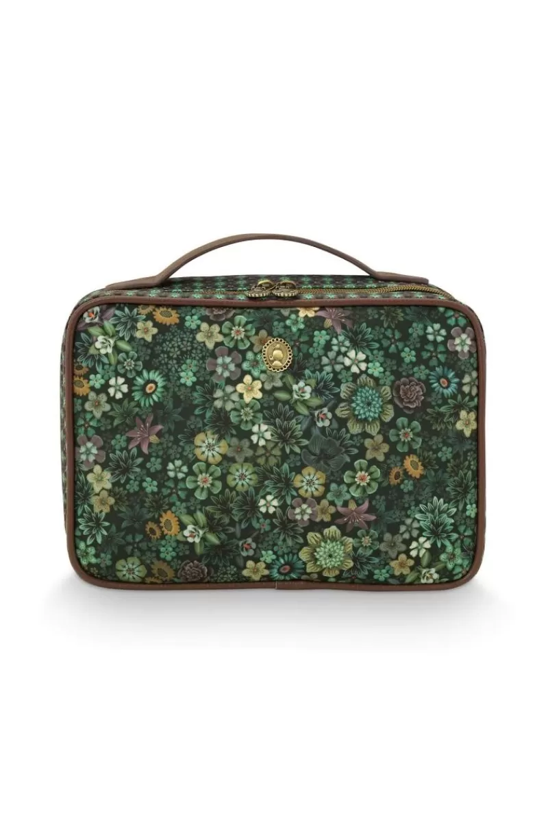 Pip Studio Trousse De Beauté Carree De Grande Taille Tutti I Fiori Vert Flash Sale