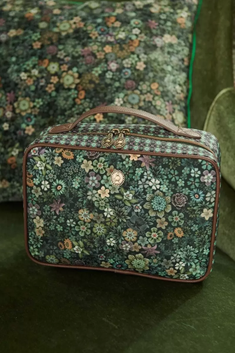 Pip Studio Trousse De Beauté Carree De Grande Taille Tutti I Fiori Vert Flash Sale