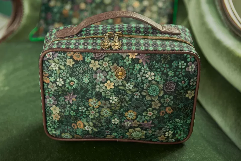 Pip Studio Trousse De Beauté Carree De Grande Taille Tutti I Fiori Vert Flash Sale