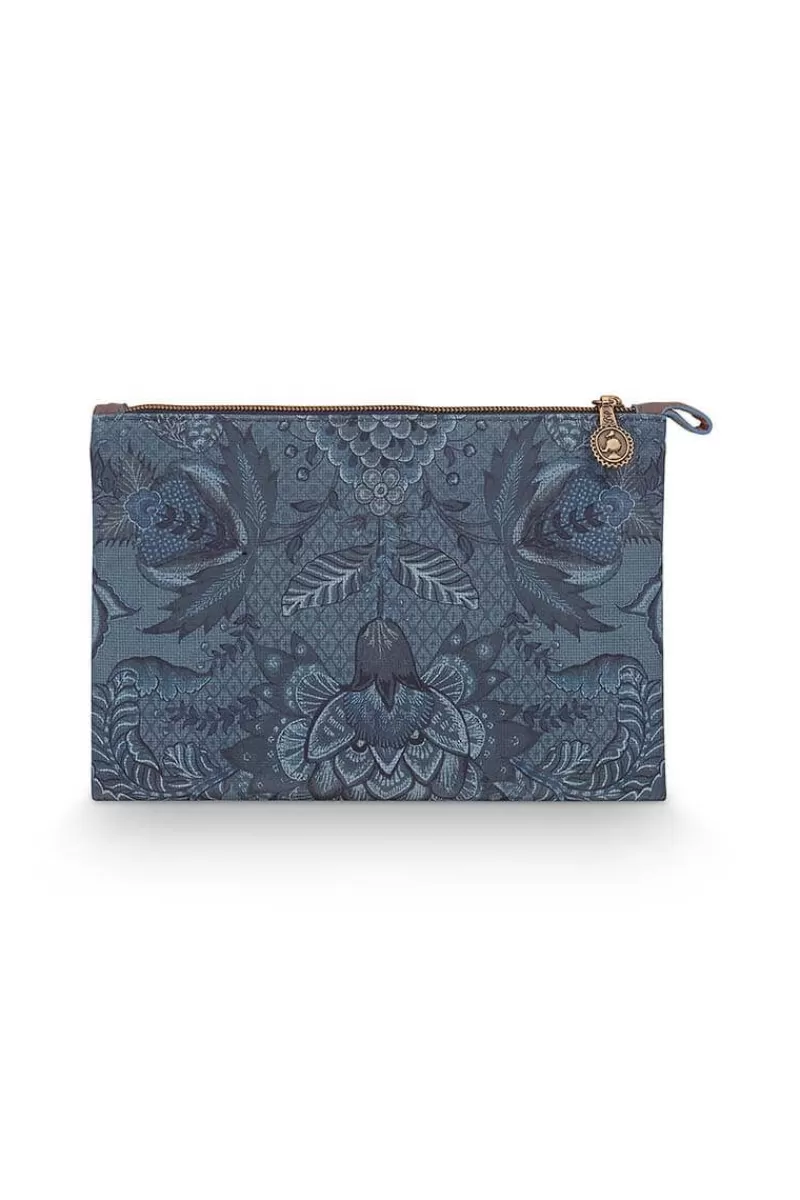 Pip Studio Trousse Plate A Cosmetiques De Taille Moyenne Kyoto Festival En Coloris Bleu Shop