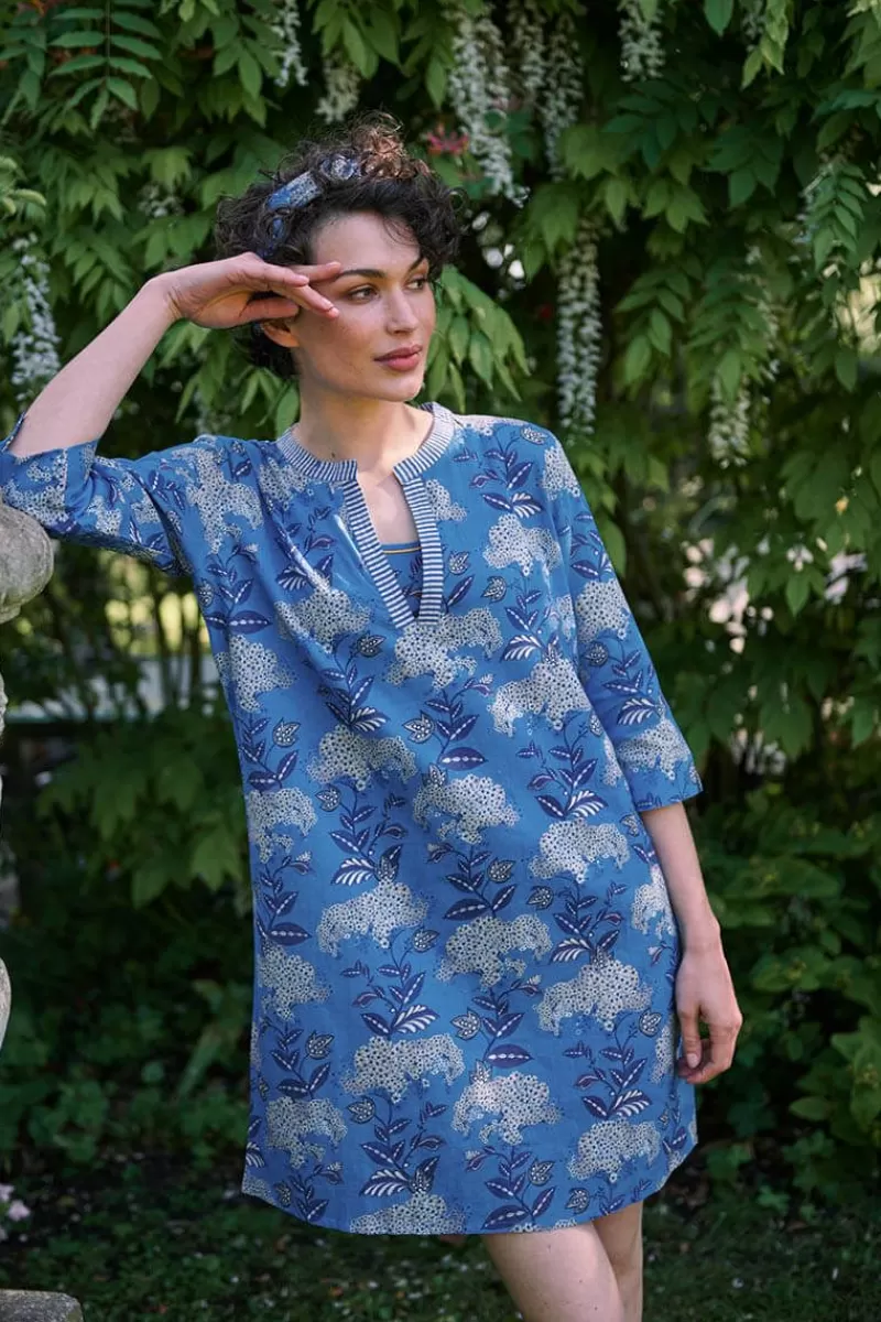 Pip Studio Tunique Flora Firenze En Coloris Cobalt Bleu Shop
