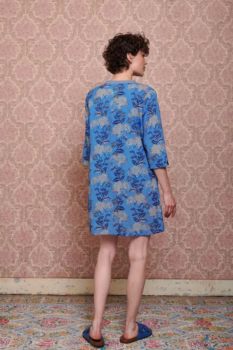 Pip Studio Tunique Flora Firenze En Coloris Cobalt Bleu Shop