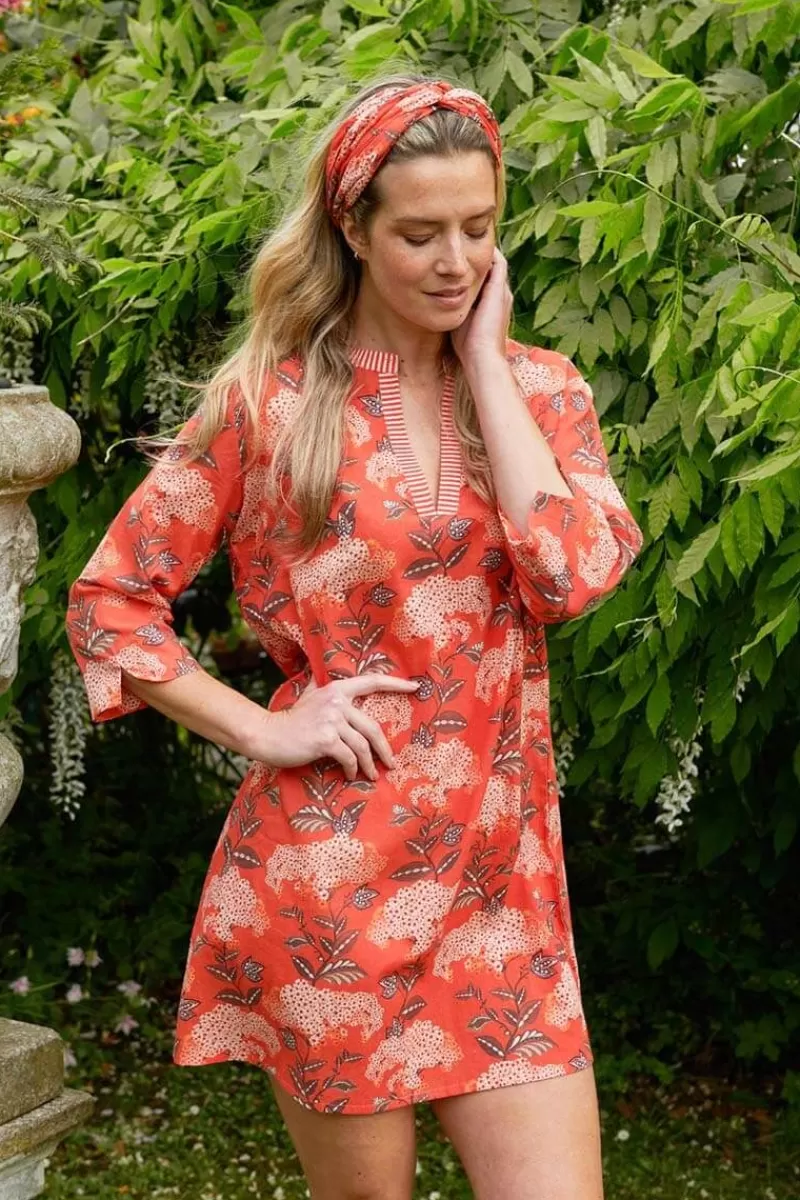Pip Studio Tunique Flora Firenze En Coloris Corail Rouge Online