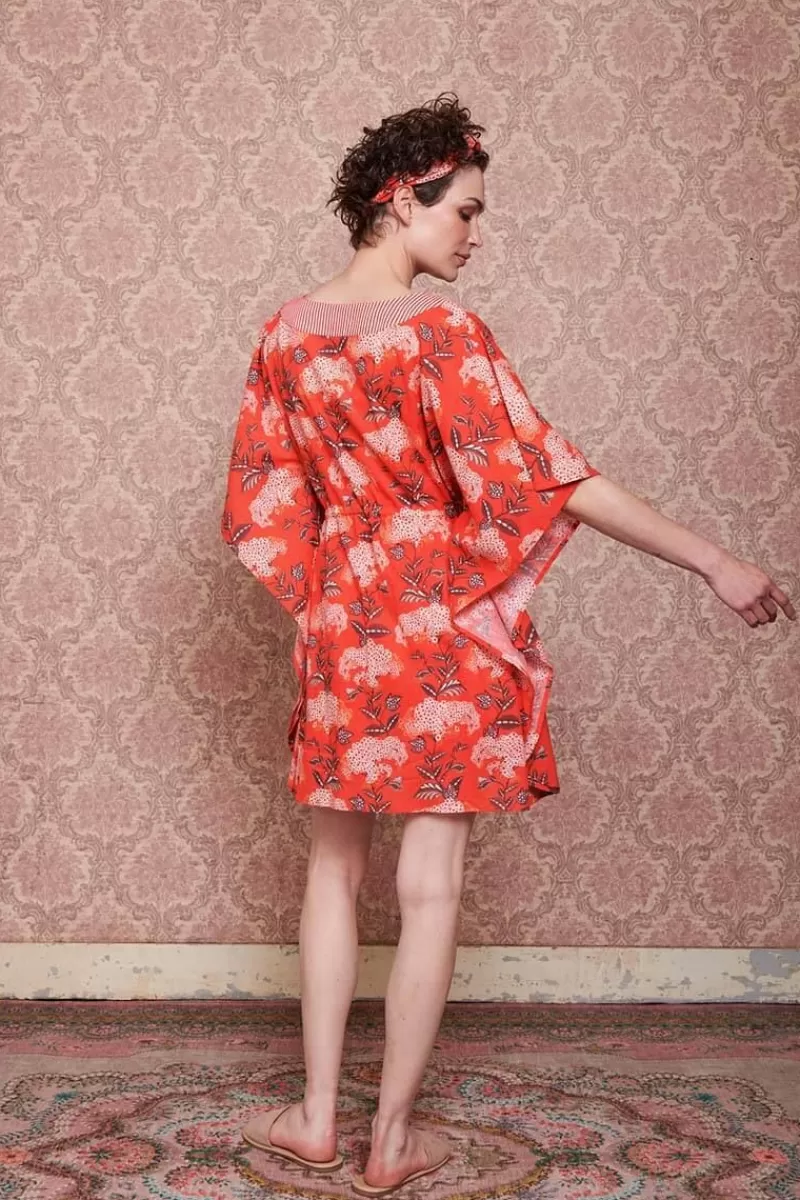 Pip Studio Tunique Flora Firenze En Coloris Corail Rouge Cheap