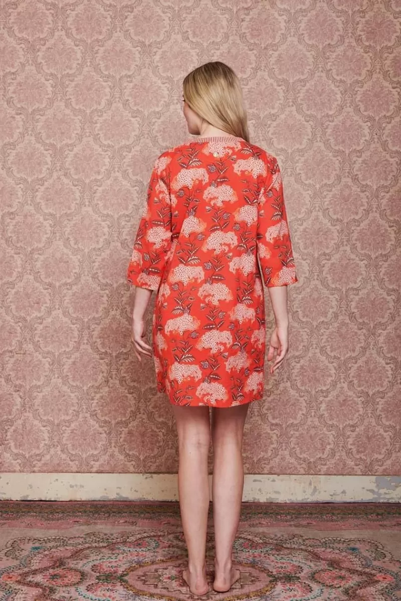 Pip Studio Tunique Flora Firenze En Coloris Corail Rouge Online