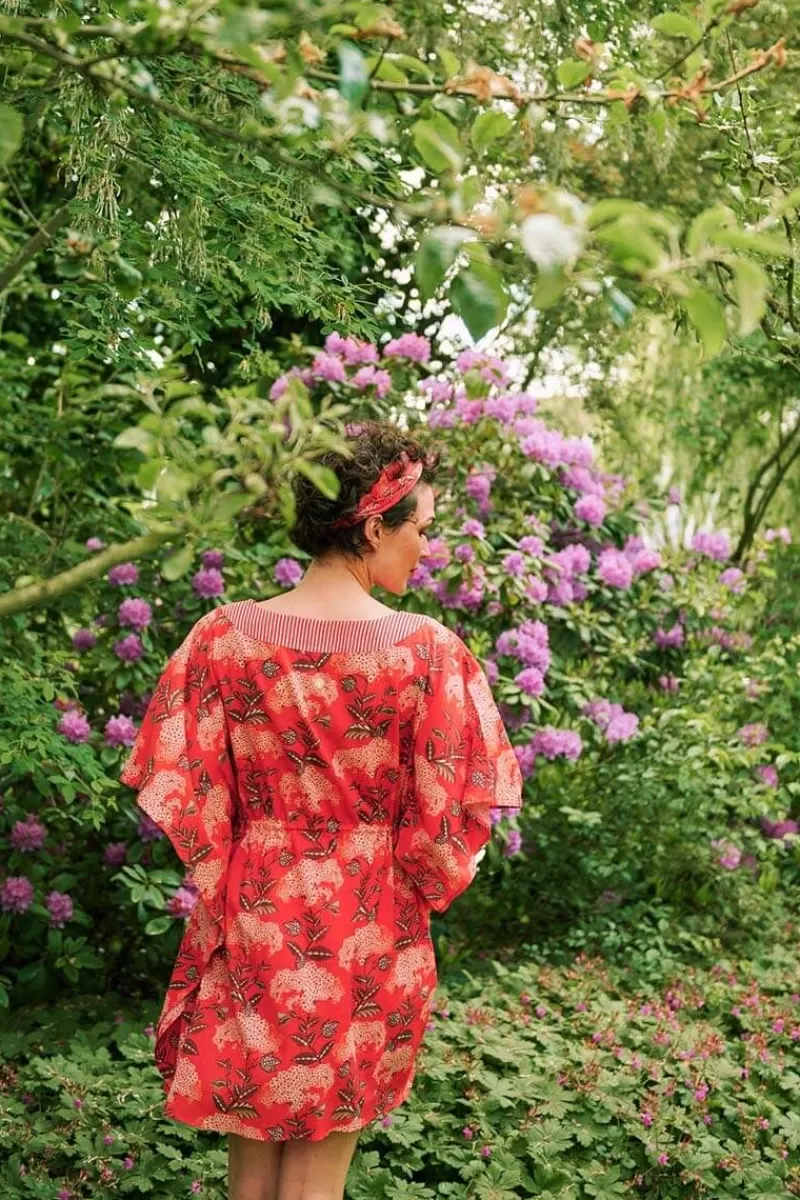 Pip Studio Tunique Flora Firenze En Coloris Corail Rouge Cheap