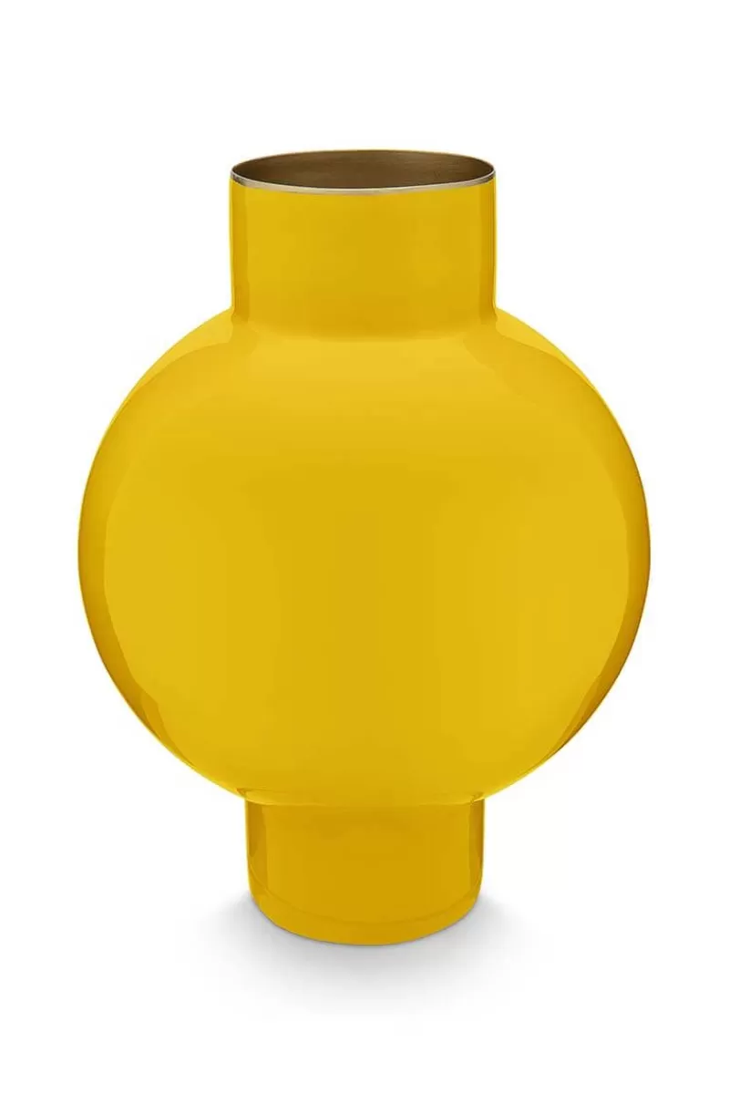Pip Studio Vase En Metal En Coloris 24 Cm Jaune Cheap