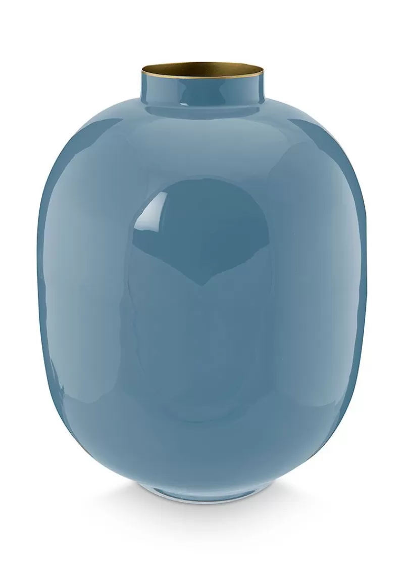 Pip Studio Vase En Metal En Coloris 32 Cm Bleu Cheap