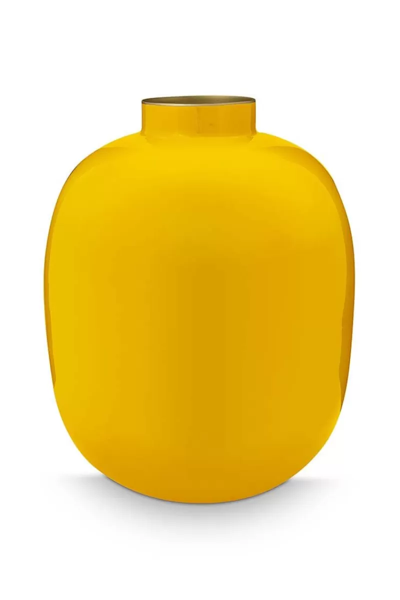 Pip Studio Vase En Metal En Coloris 32 Cm Jaune Best