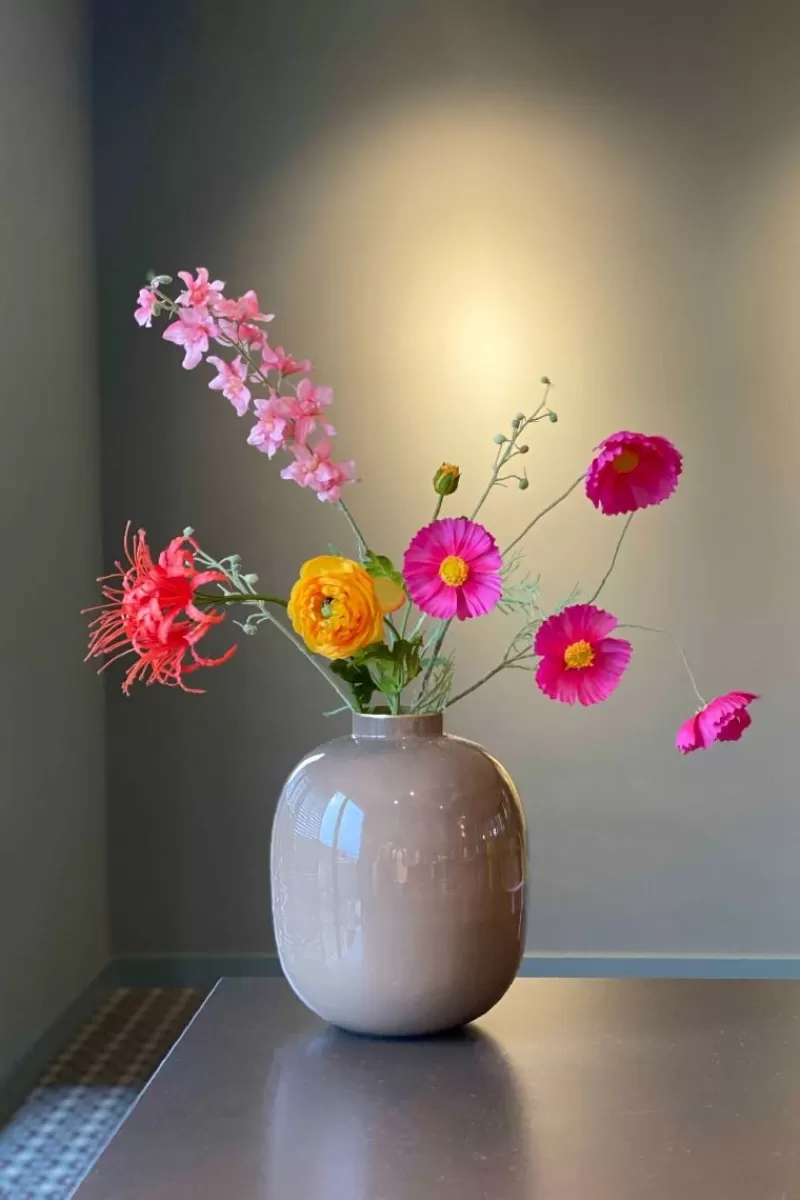 Pip Studio Vase En Metal En Coloris 32 Cm Kaki Fashion