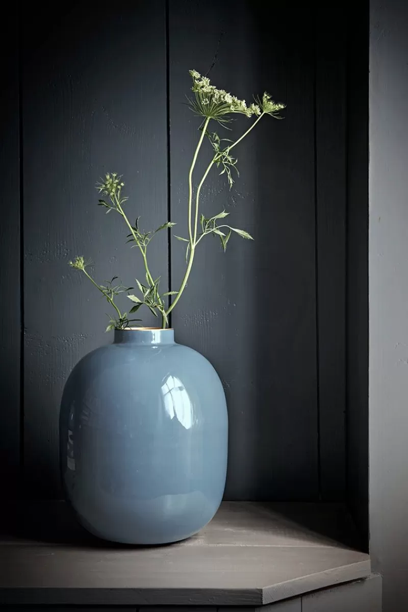 Pip Studio Vase En Metal En Coloris 32 Cm Bleu Cheap
