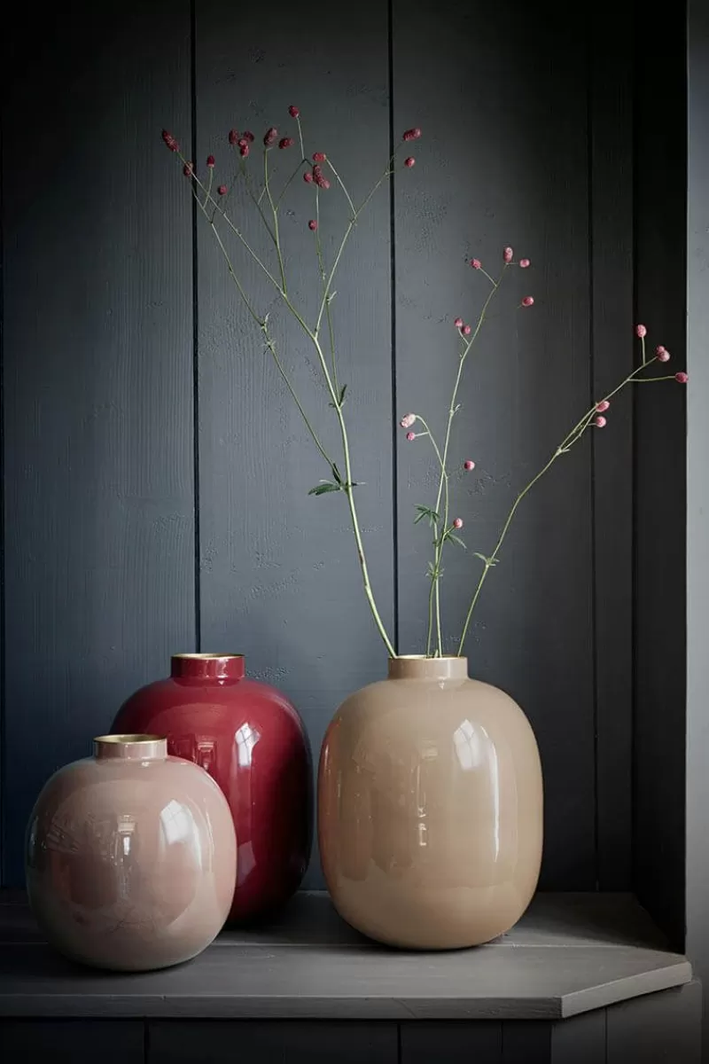 Pip Studio Vase En Metal En Coloris 32 Cm Kaki Fashion