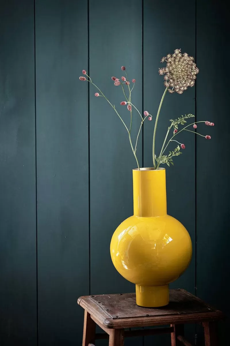Pip Studio Vase En Metal En Coloris 40 Cm Jaune Fashion