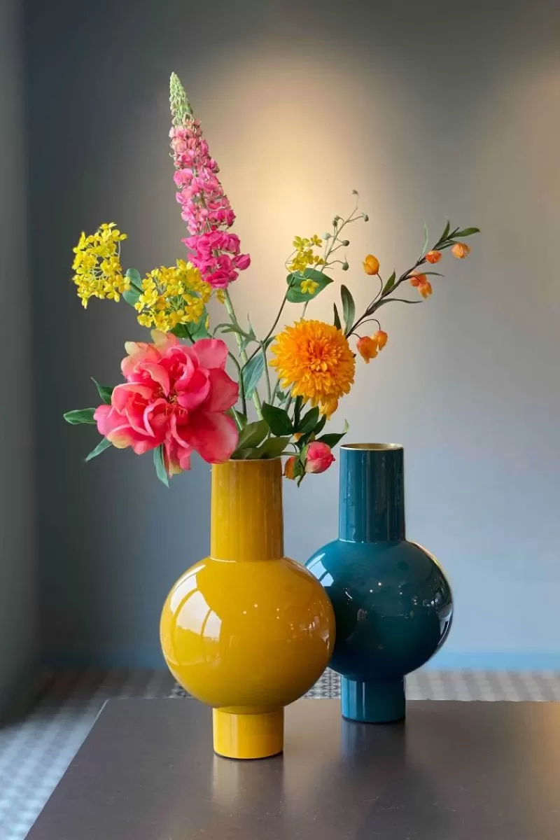Pip Studio Vase En Metal En Coloris 40 Cm Jaune Fashion