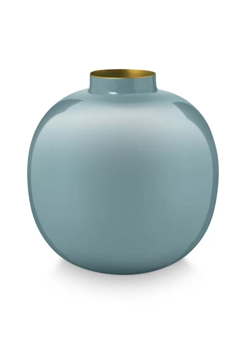 Pip Studio Vase En Metal En Coloris Clair 23 Cm Bleu Cheap
