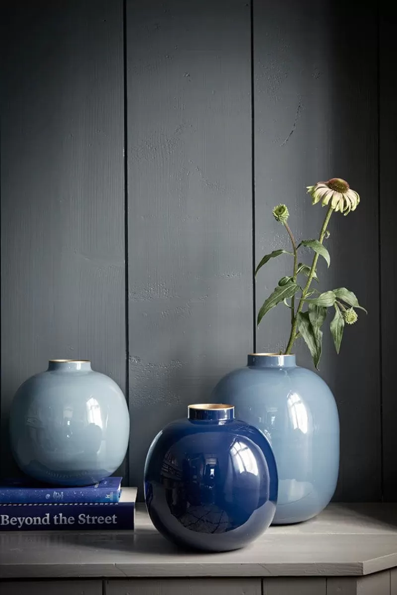 Pip Studio Vase En Metal En Coloris Clair 23 Cm Bleu Cheap