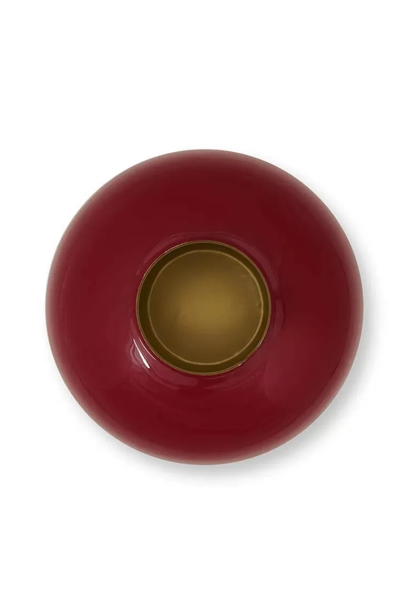 Pip Studio Vase En Metal En Coloris Fonce 32 Cm Rouge Clearance