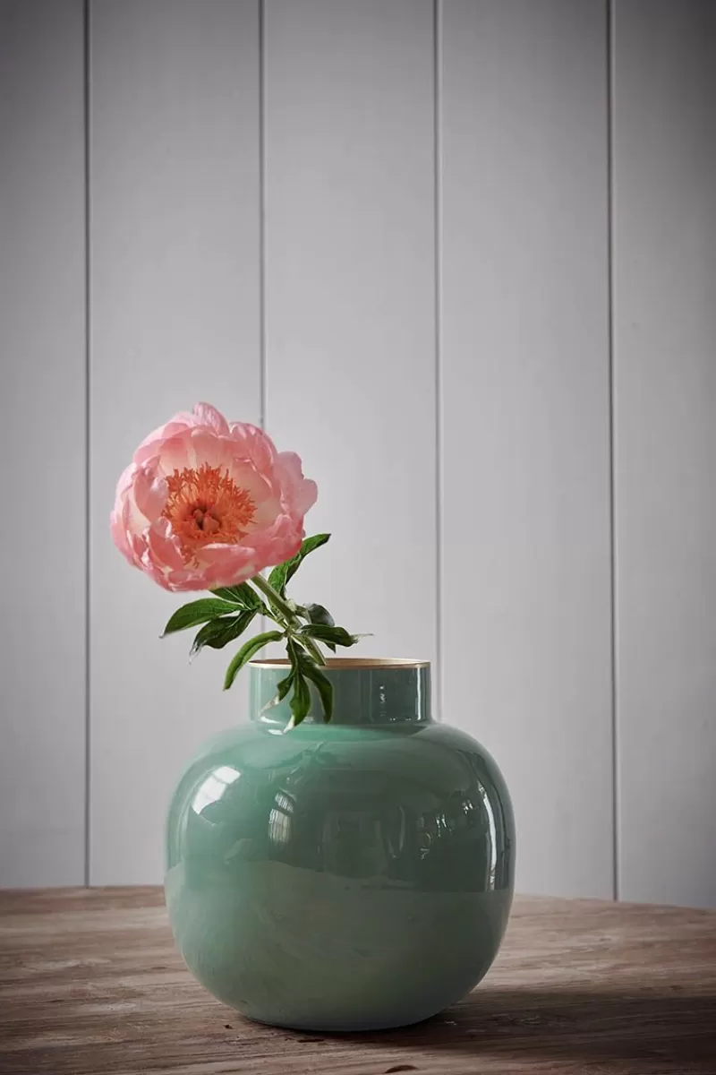 Pip Studio Vase Rond En Metal En Coloris 25 Cm Vert Cheap