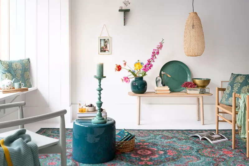 Pip Studio Vase Rond En Metal En Coloris Fonce 25 Cm Vert Outlet