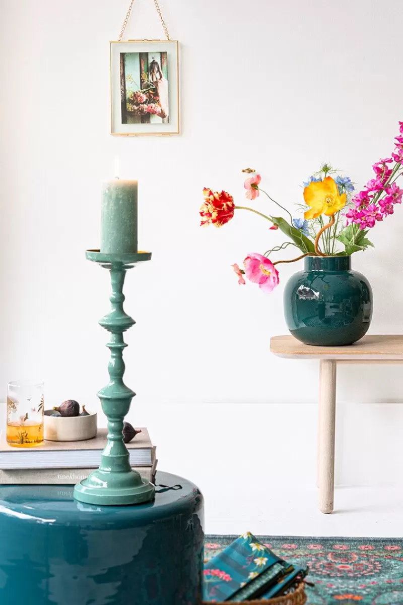 Pip Studio Vase Rond En Metal En Coloris Fonce 25 Cm Vert Outlet