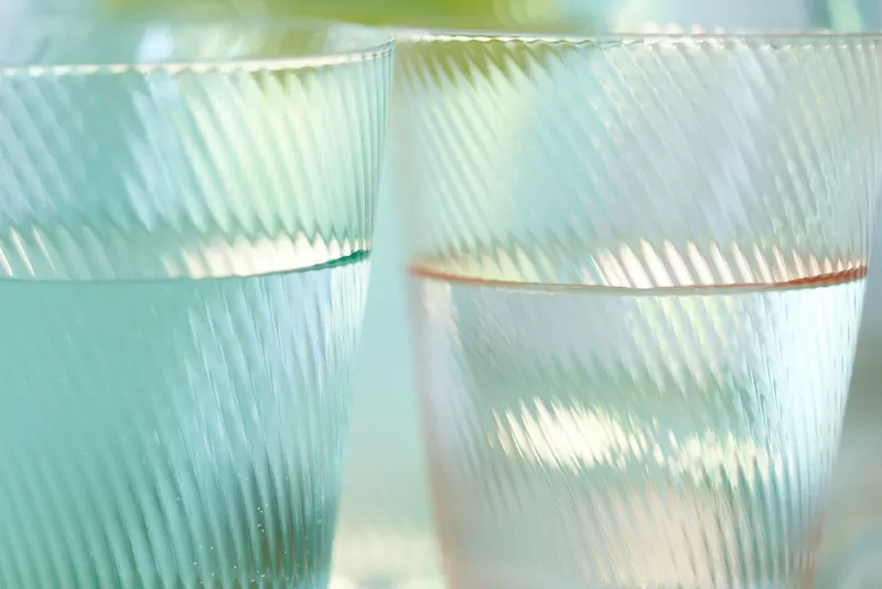 Pip Studio Verre A Eau A Effet Torsade En Coloris Bleu New