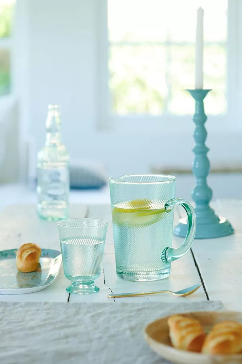 Pip Studio Verre A Eau A Effet Torsade En Coloris Bleu New